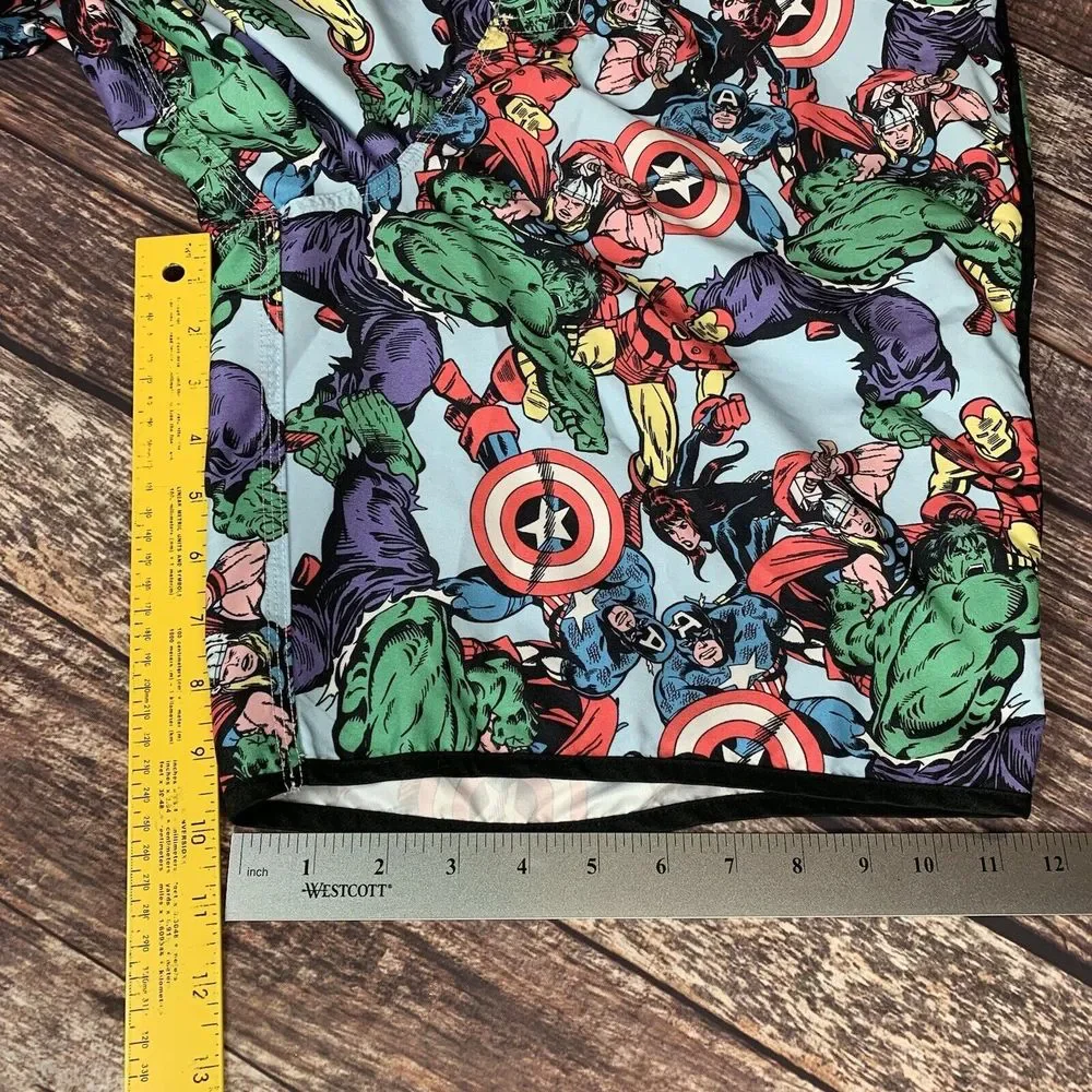 Marvel Comics Hero Swim Trunk Board Shorts Captain America Hulk Iron Man Thor XL